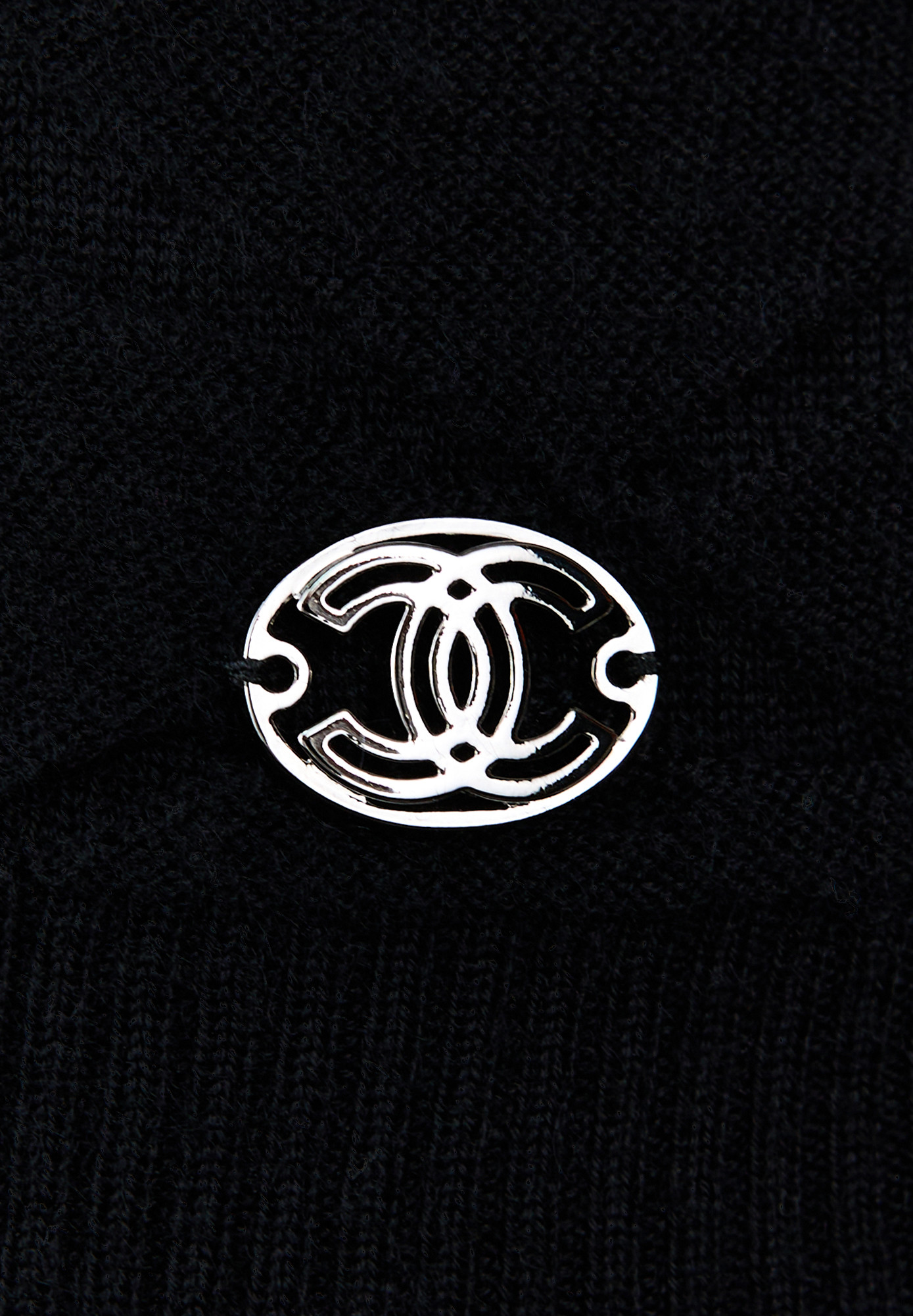 Черный кашемировый топ Chanel