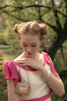 Серебряная французская сумочка с монограммами