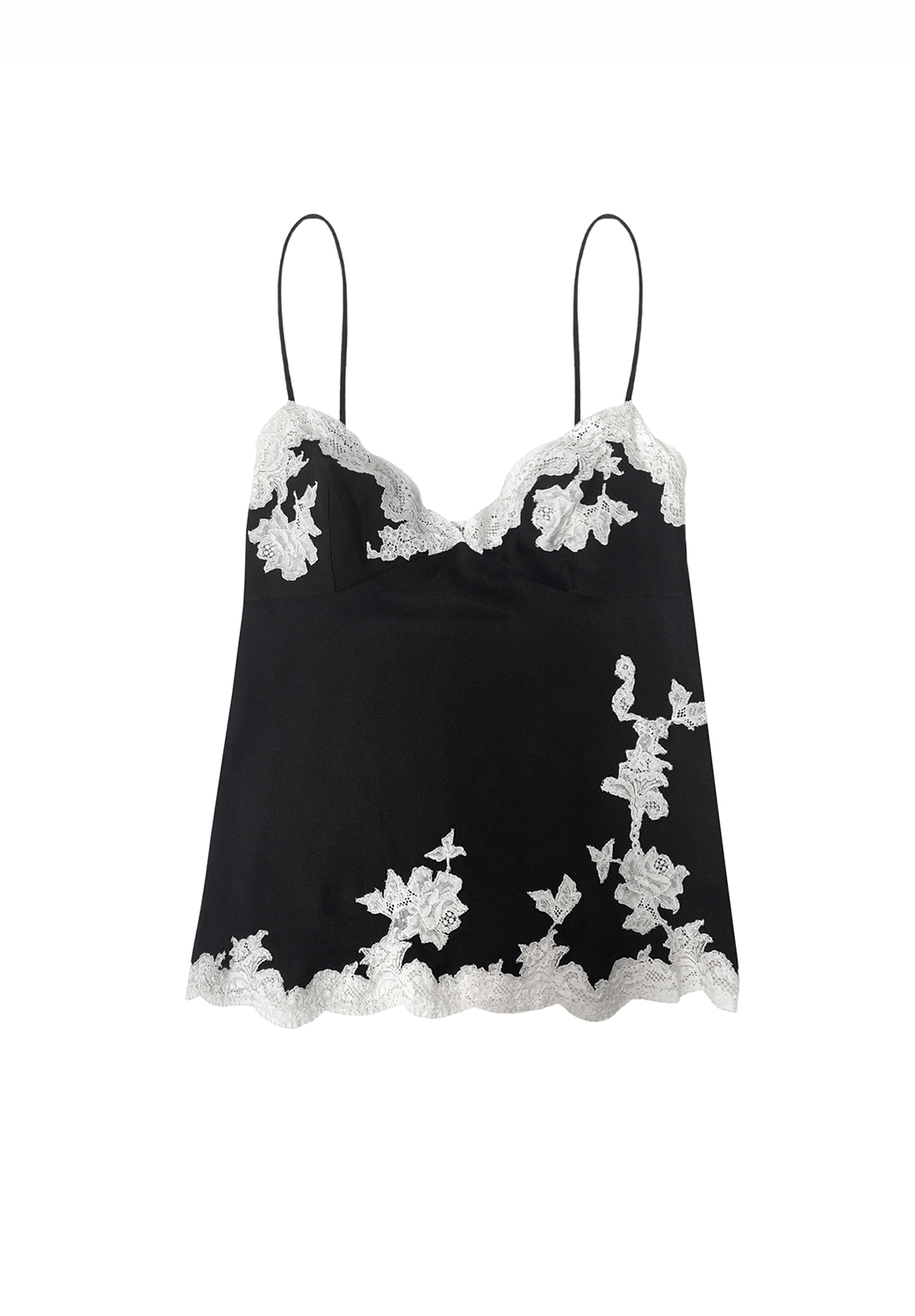 Чёрный топ Christian Dior с кружевом