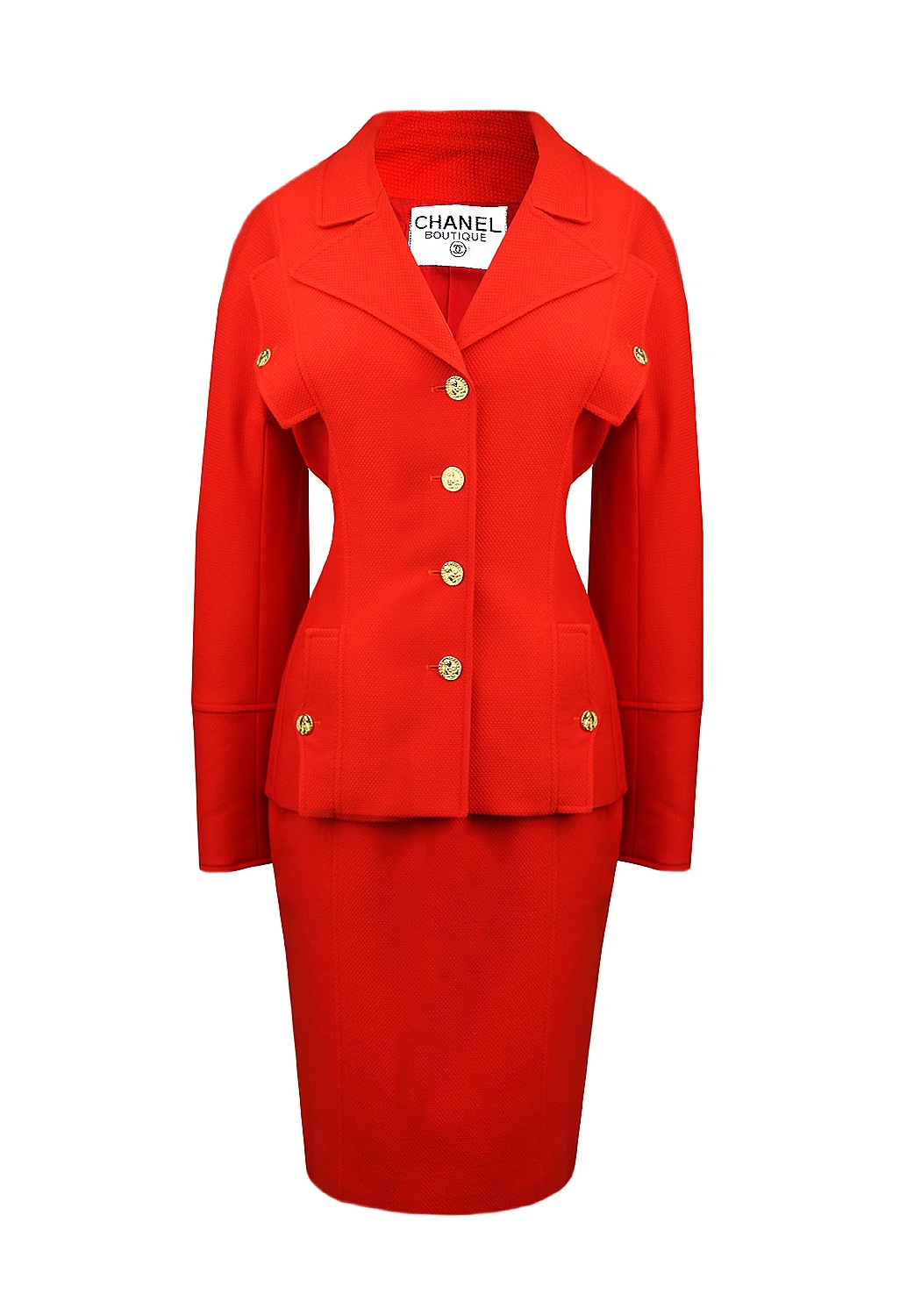Красный костюм Chanel