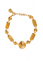 Массивное золотистое колье-цепь