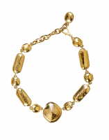 Массивное золотистое колье-цепь