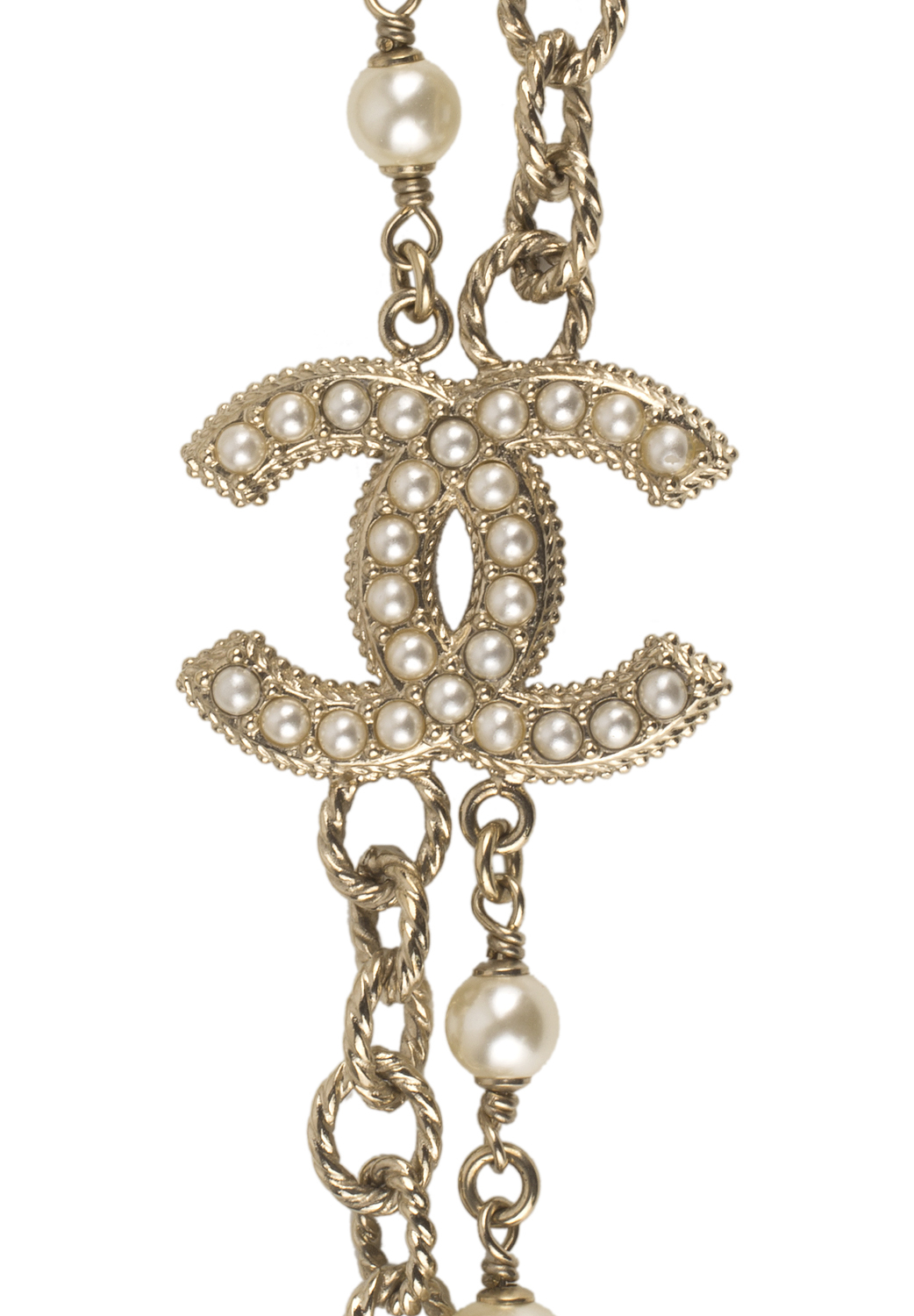 Жемчужное Колье Chanel с логотипами