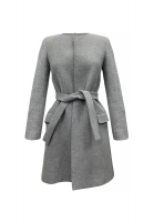 Серое пальто Yves Saint Laurent