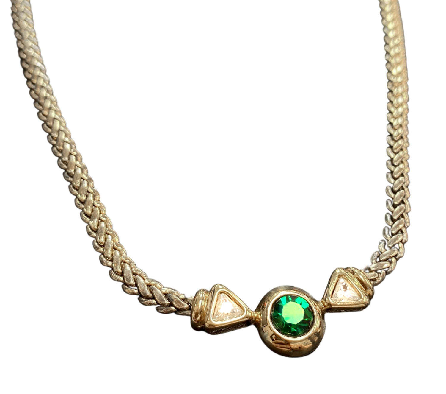 Винтажное колье с кристаллами