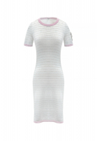 Серое платье Chanel в полоску