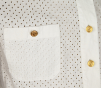 Белое хлопковое платье Chanel