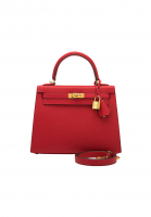 Cумка Hermès Kelly 25 Rouge Casaque в коже Epsom