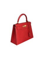 Cумка Hermès Kelly 25 Rouge Casaque в коже Epsom
