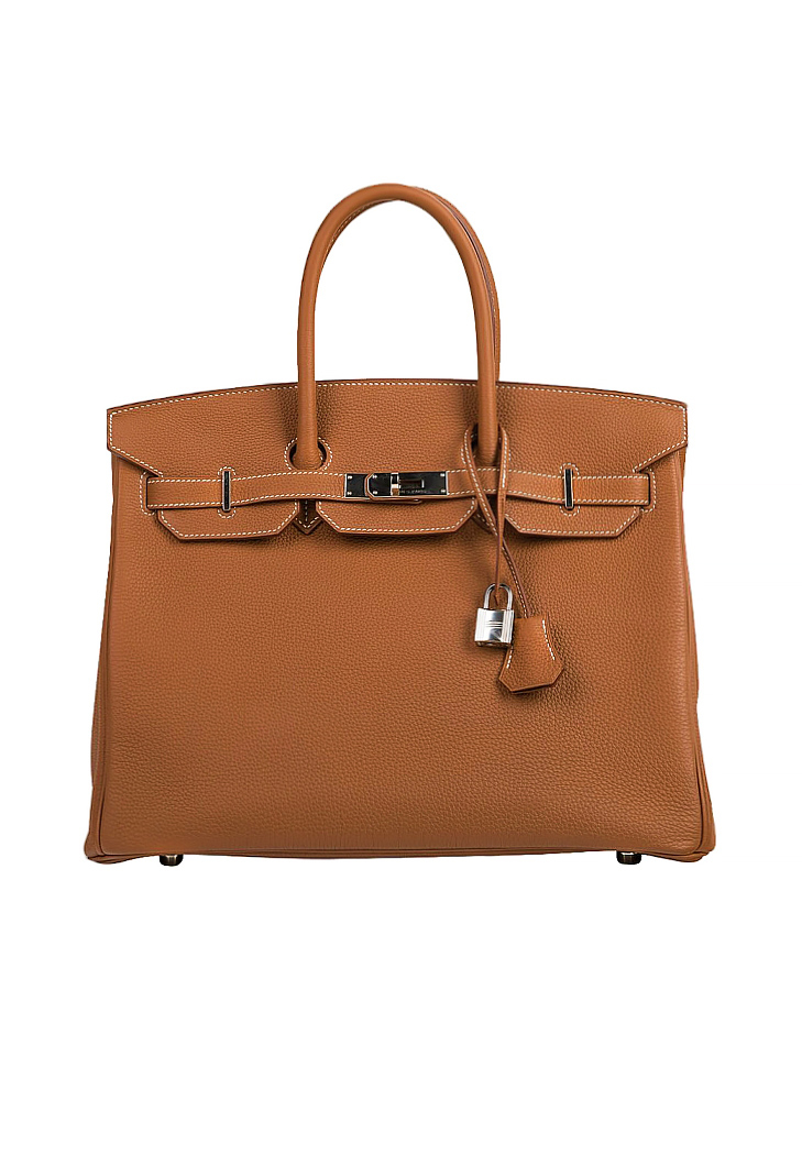 Коричневая сумка Hermès Birkin 35 Gold Togo
