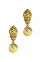 Винтажные клипсы с кристаллами