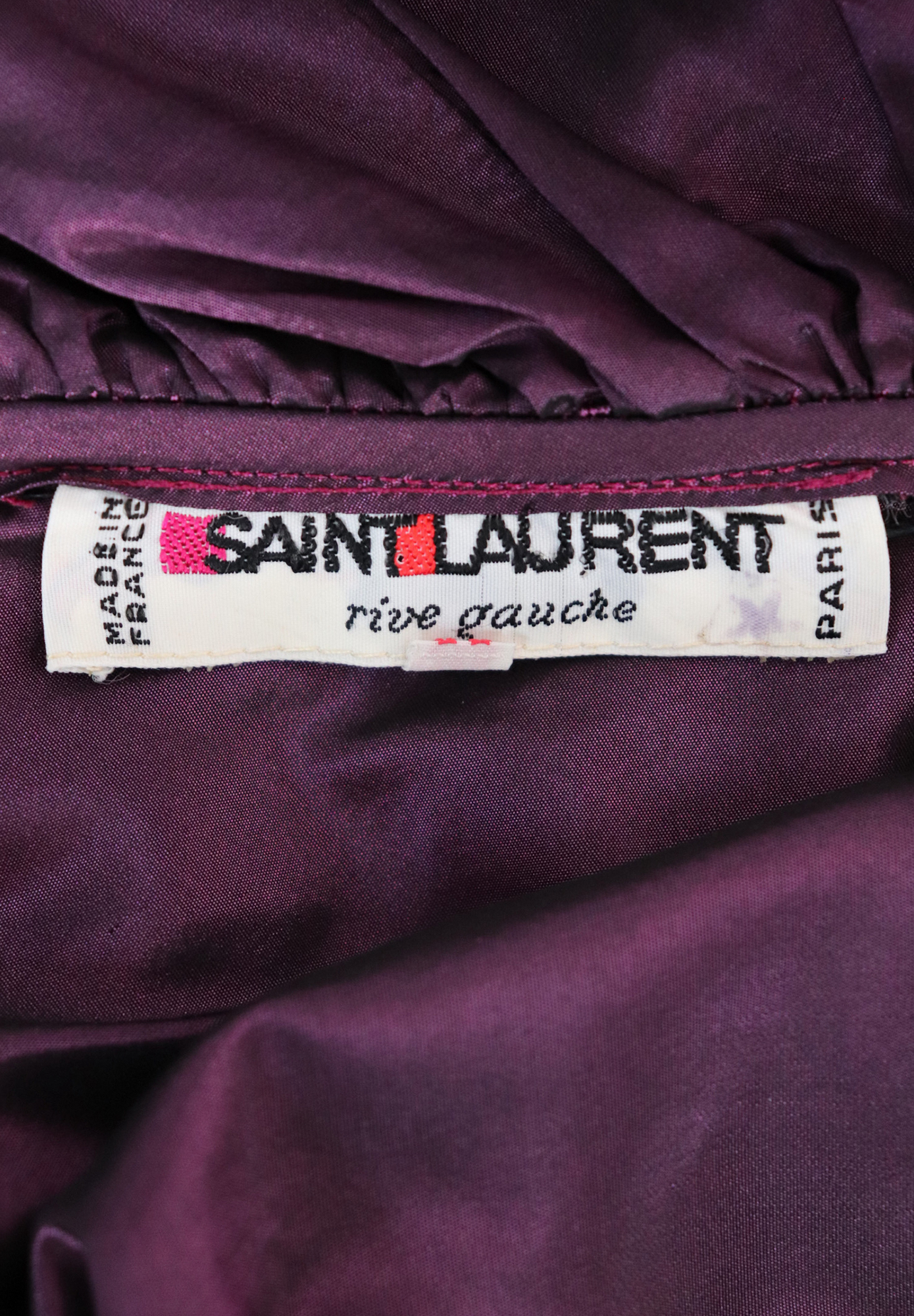 Атласное платье Yves Saint Laurent