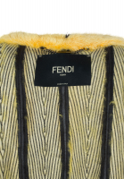 Желтая шуба Fendi