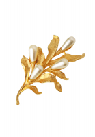 Брошь-ветвь Art с жемчугом