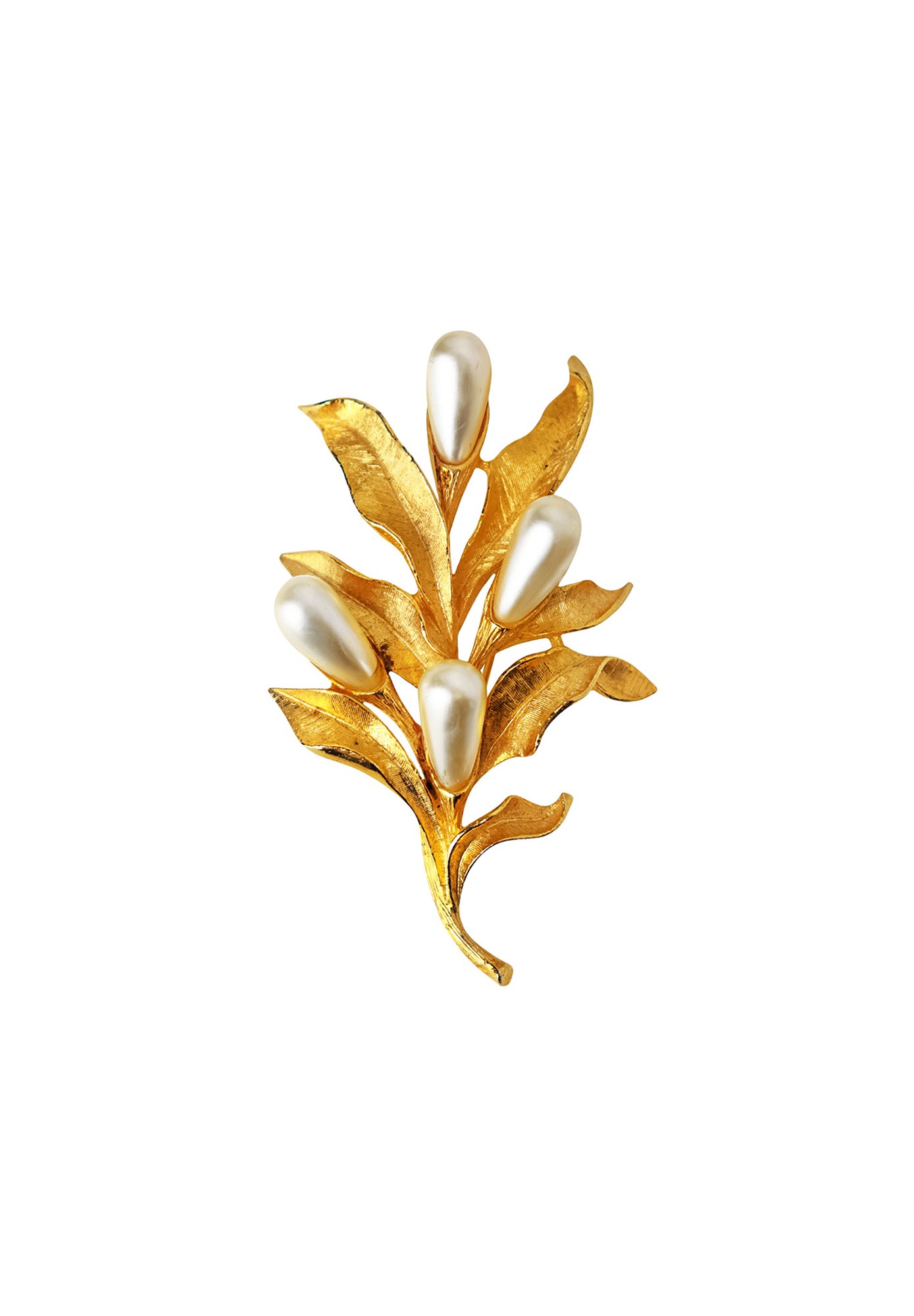 Брошь-ветвь Art с жемчугом