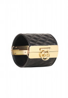 Стеганый браслет Chanel с логотипом