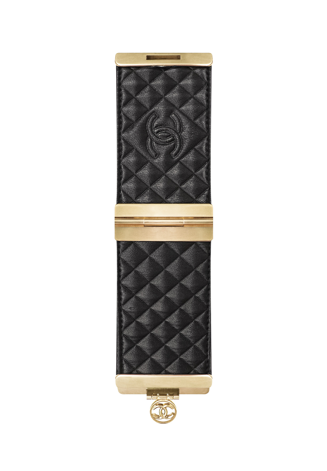 Стеганый браслет Chanel с логотипом