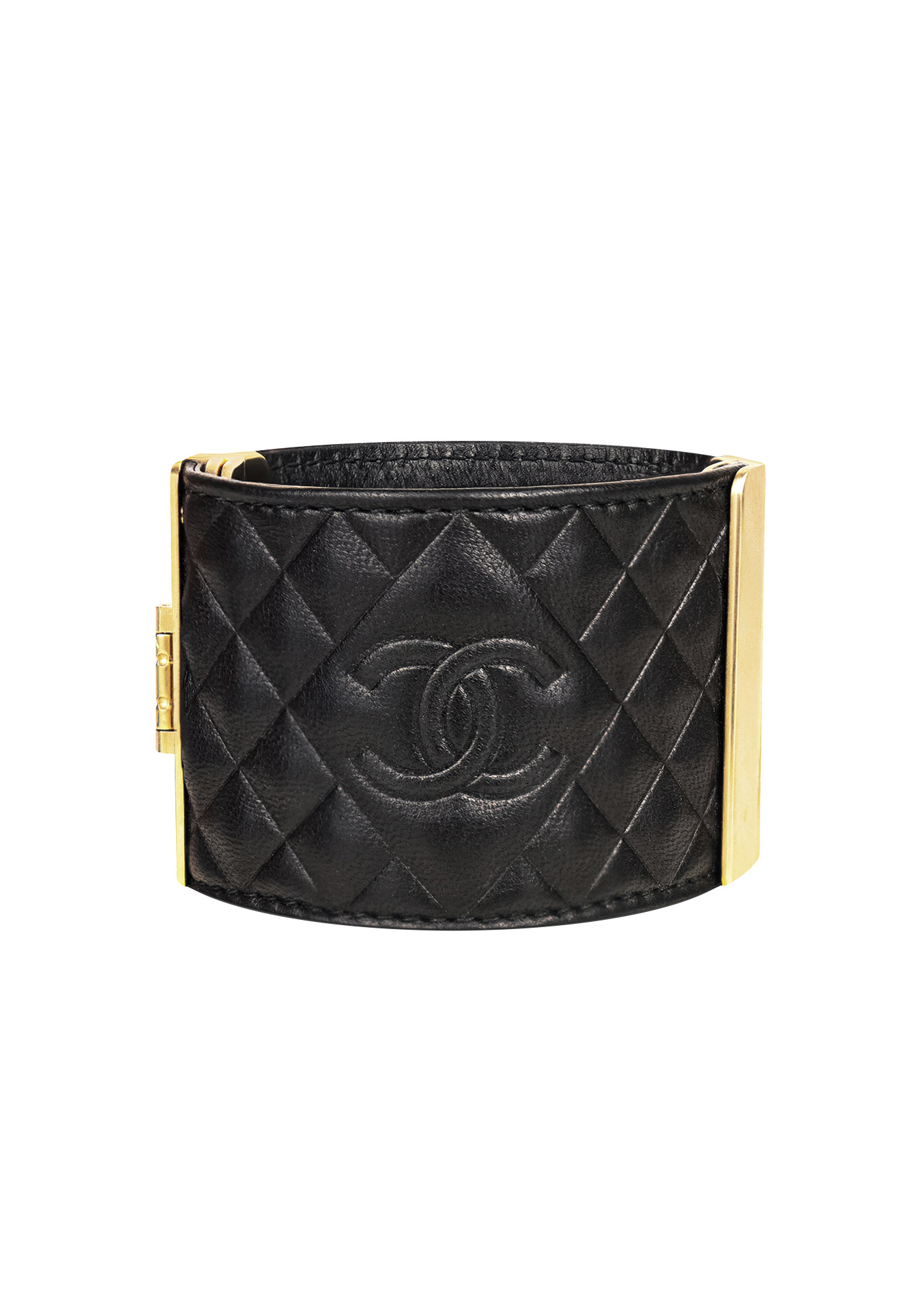 Стеганый браслет Chanel с логотипом