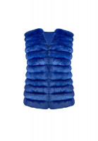 Синий меховой жилет Loro Piana