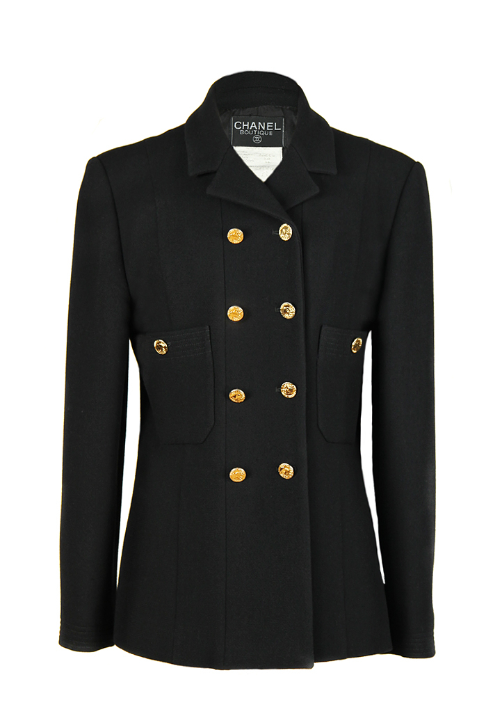 Классический черный жакет Chanel