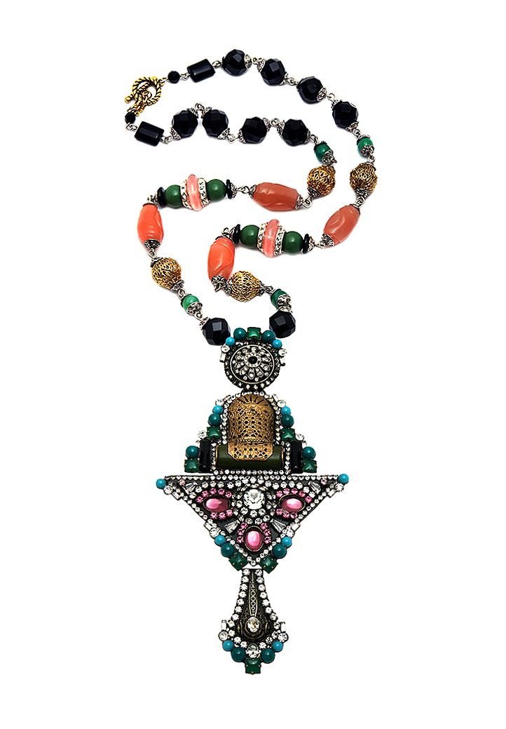 Массивное колье Larry Vrba с кристаллами