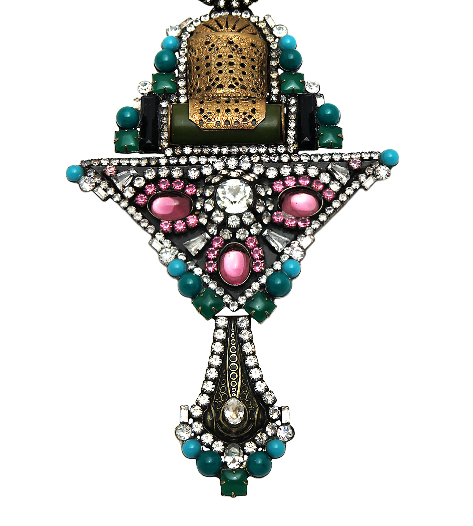 Массивное колье Larry Vrba с кристаллами