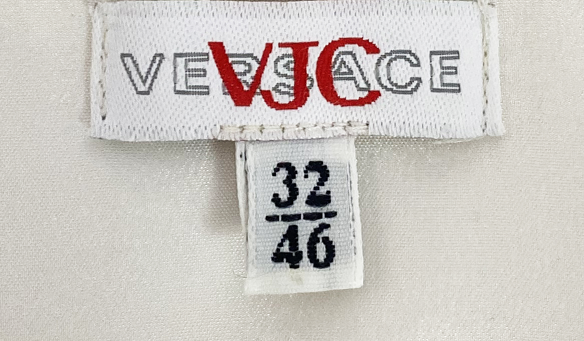 Белое платье с принтом Versace Jeans Couture 