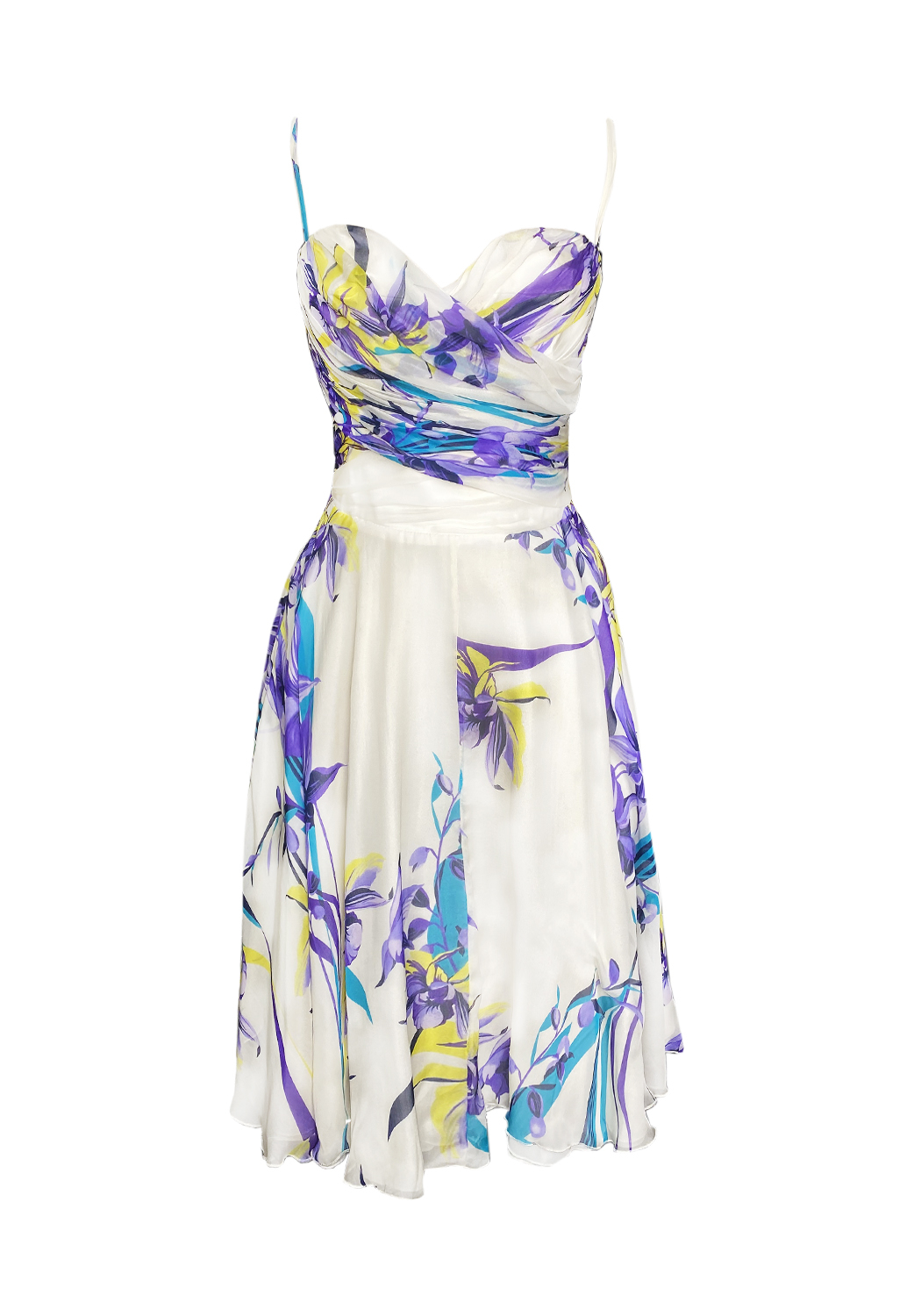 Белое платье с принтом Versace Jeans Couture 