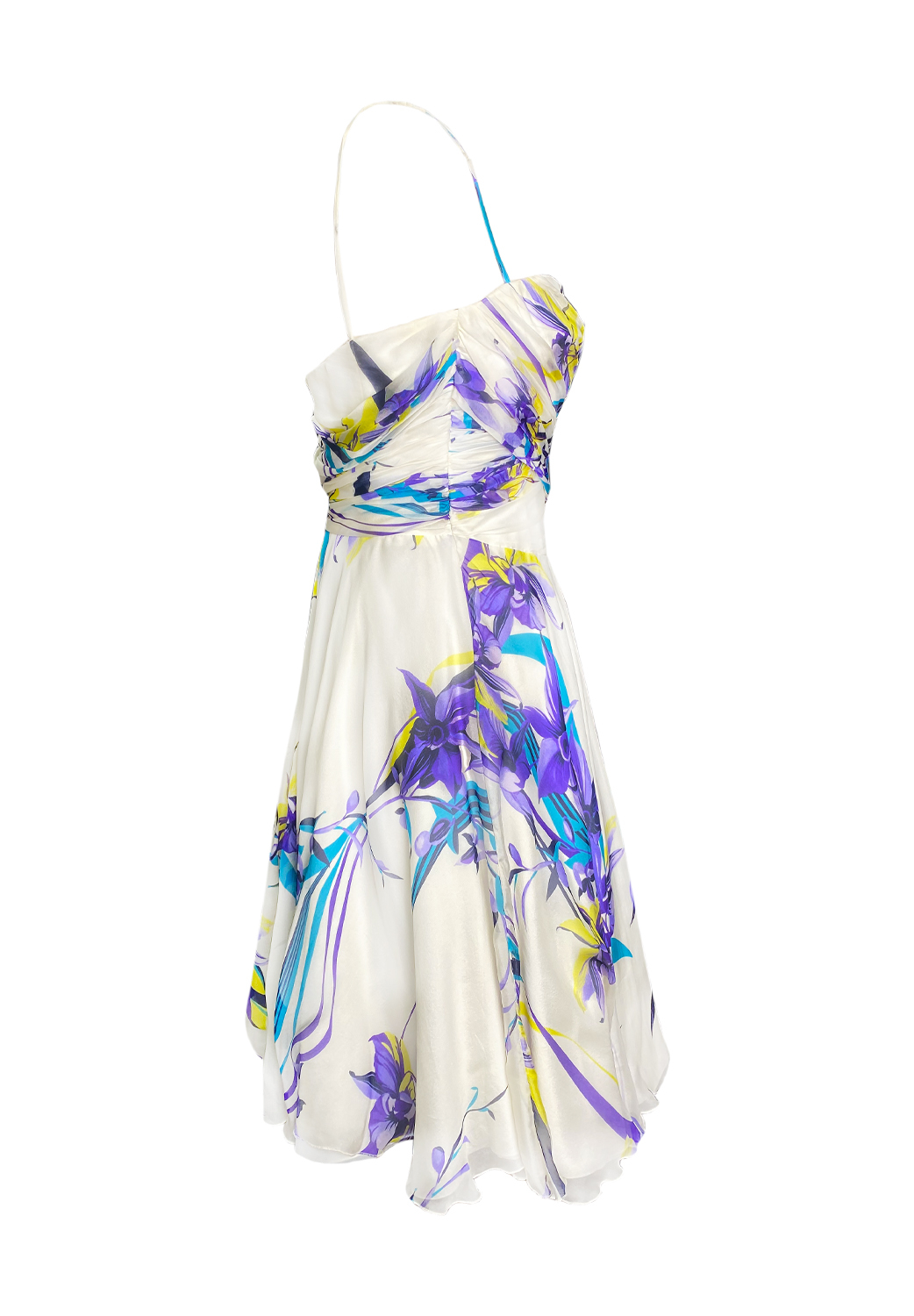 Белое платье с принтом Versace Jeans Couture 