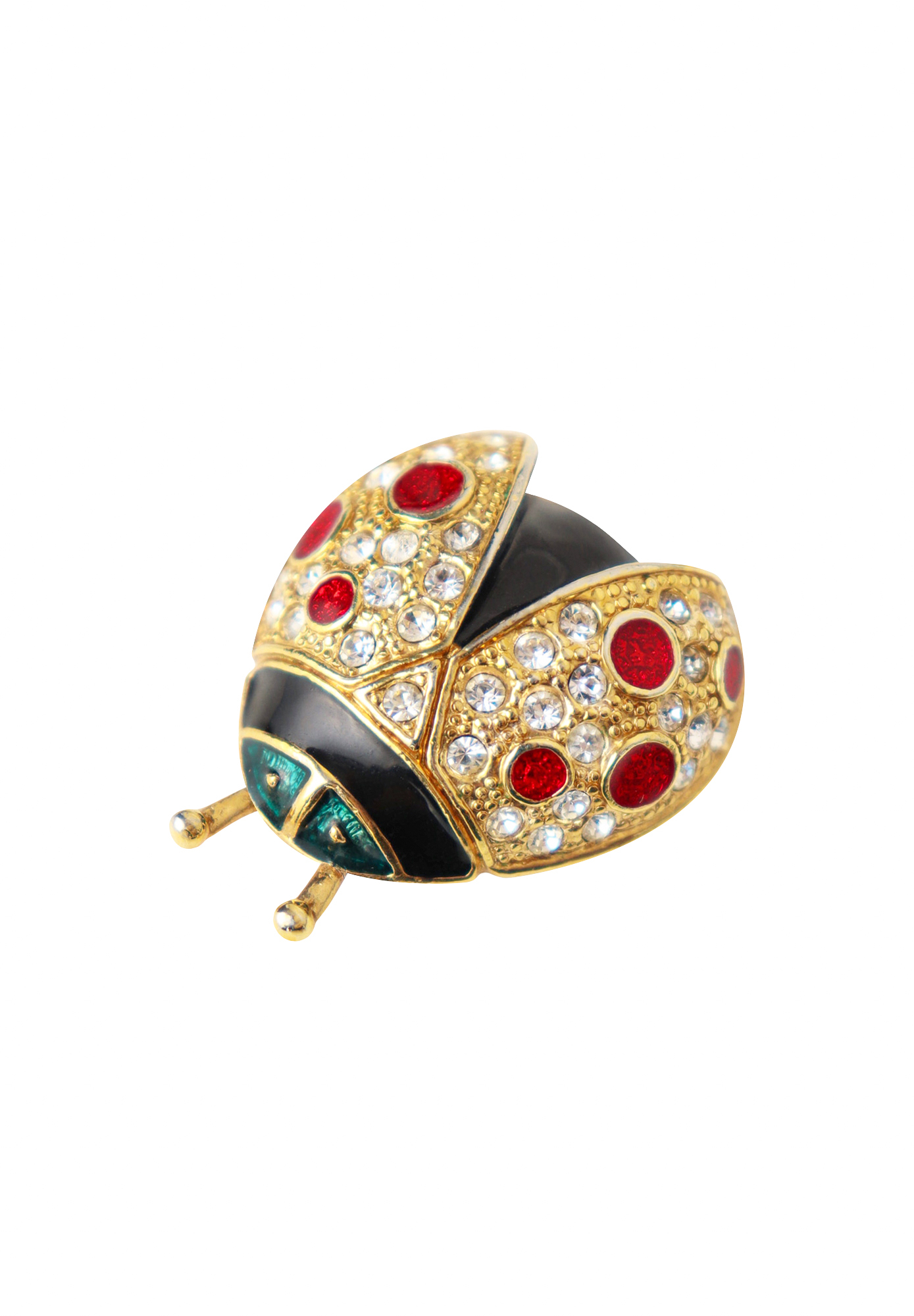 Винтажная брошь в виде божьей коровки