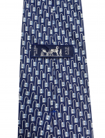 Шелковый галстук Hermès с замками