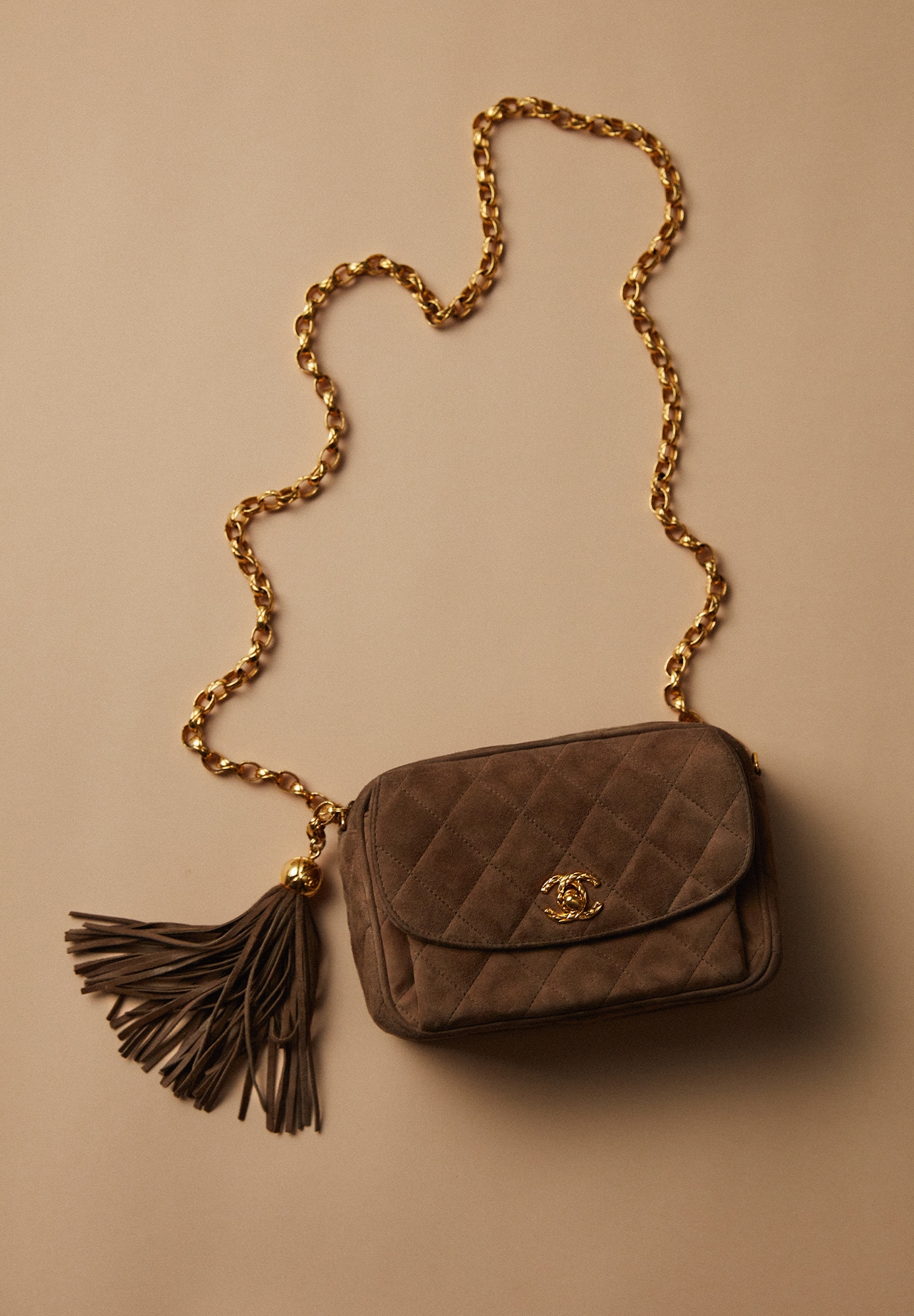 Замшевая cумка Chanel Jumbo Camera 