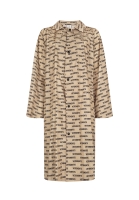 Бежевый плащ Vetements с надписями