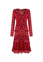 Красный комплект Christian Dior с цветочным принтом