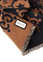 Двусторонний шарф Gucci с монограммами
