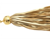 Золотистый клатч Chanel с кистью