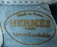 Голубые перчатки Hermès