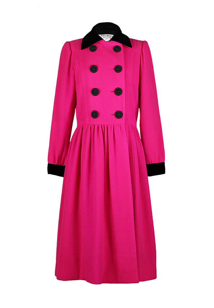 Двубортное пальто Yves Saint Laurent