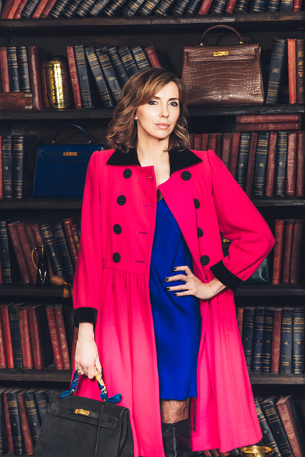 Двубортное пальто Yves Saint Laurent