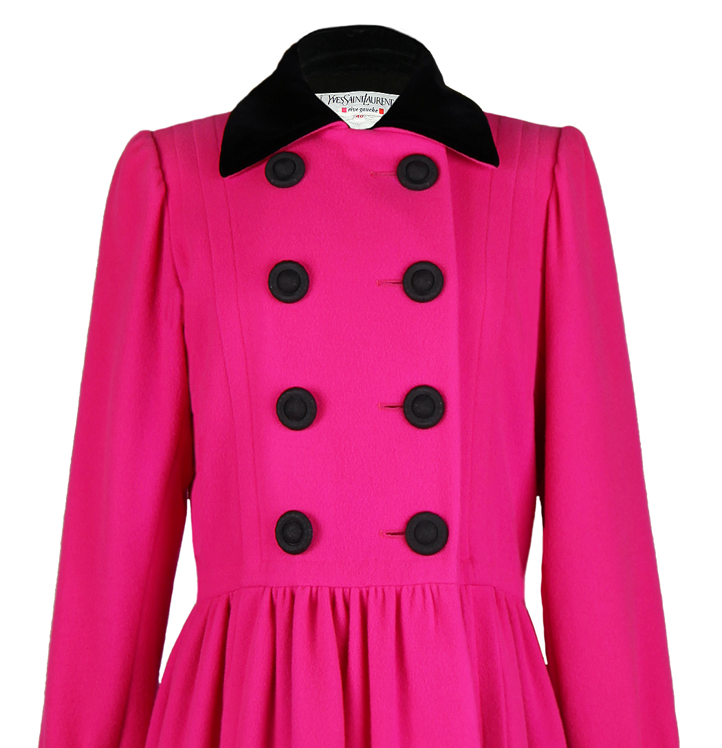 Двубортное пальто Yves Saint Laurent