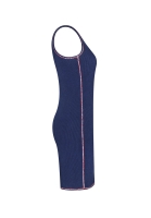 Темно-синее платье Chanel с цветной оторочкой