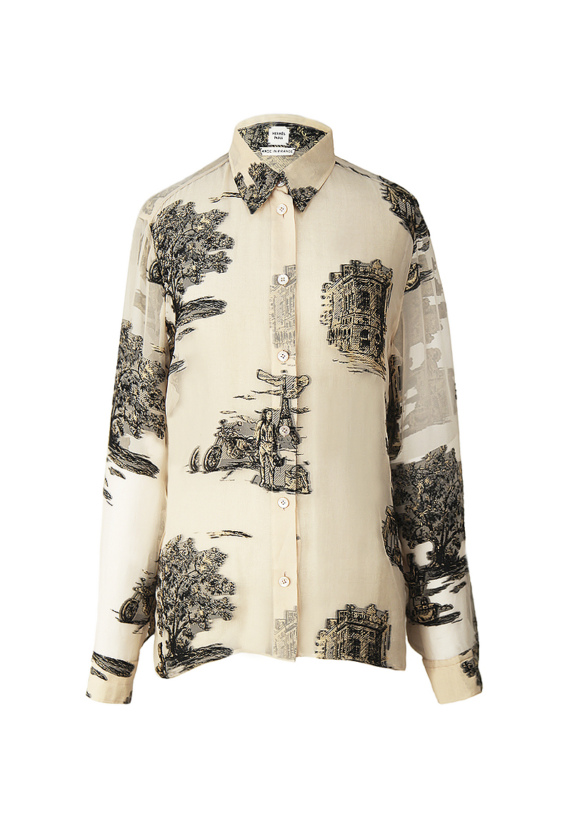 Полупрозрачная блузка Hermès