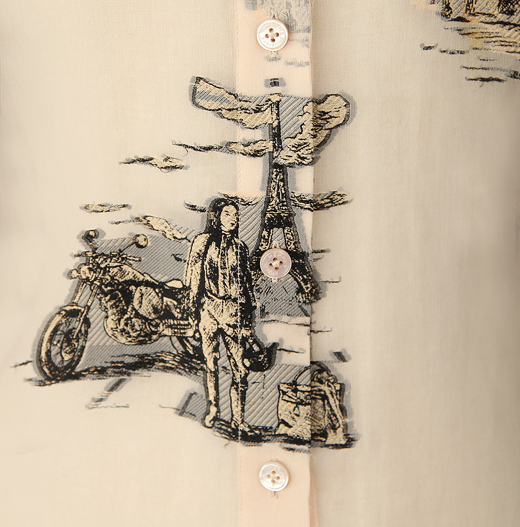 Полупрозрачная блузка Hermès