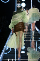 Кожаная юбка Christian Dior