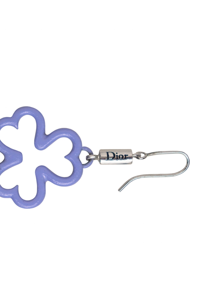 Серьги Christian Dior с клевером и сердцем