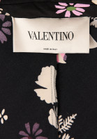 Черное шелковое платье Valentino с цветочным принтом