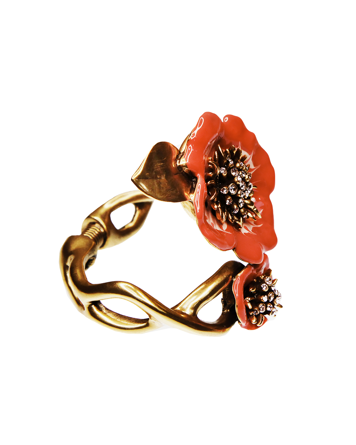 Браслет-кафф с цветами Oscar de la Renta