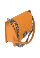 Стеганая оранжевая сумка Chanel Boy