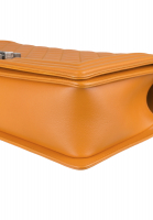 Стеганая оранжевая сумка Chanel Boy