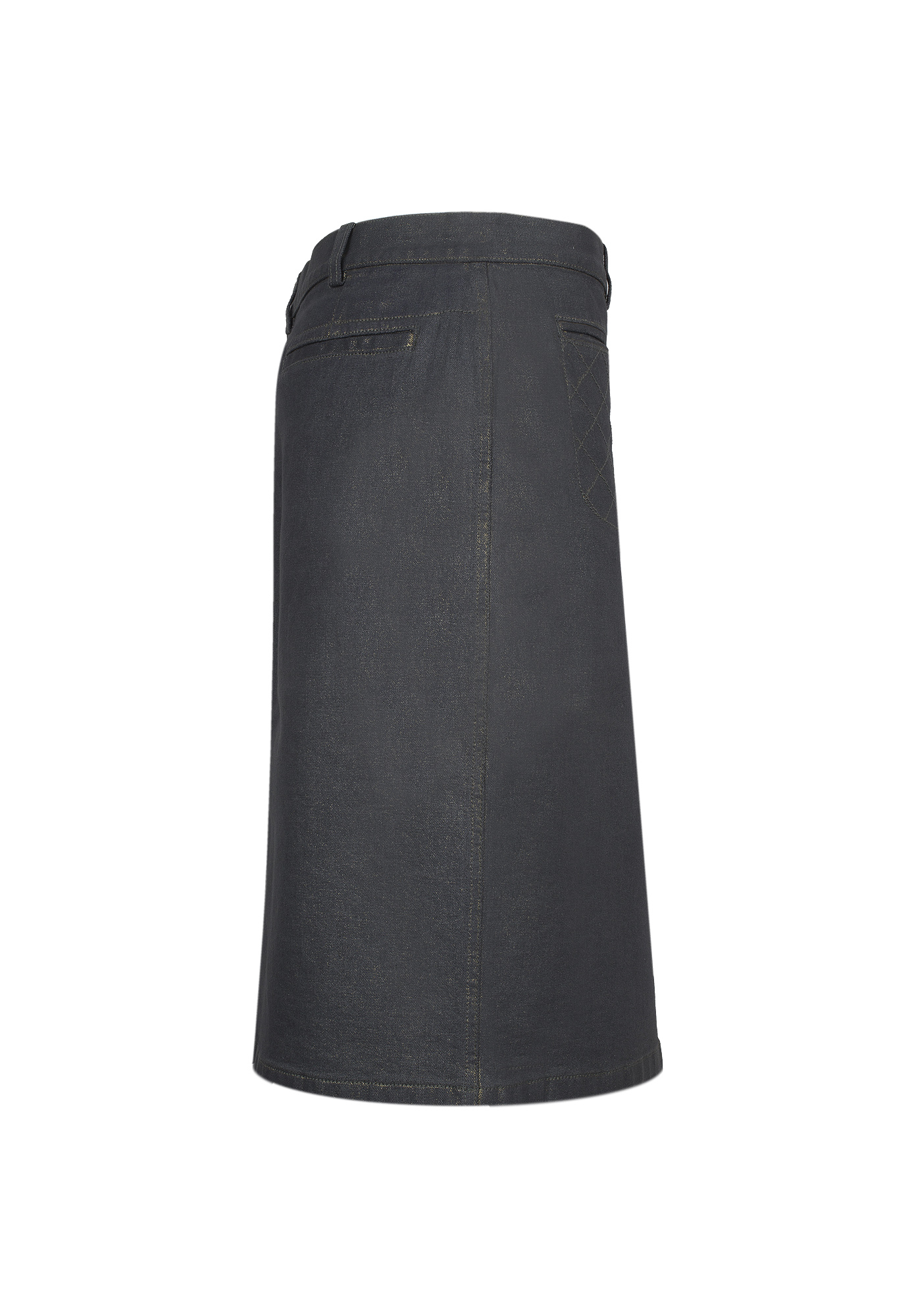 Серая джинсовая юбка Chanel